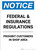 Notice: Federal and Insurance Regulations - Portrait Wall Sign