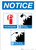 Notice: Fire Extinguisher and Flammable Materials with Icons - Portrait Wall Sign