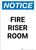 Notice: Fire Riser Room - Portrait Wall Sign