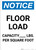 Notice: Floor Load Capacity Pounds - Portrait Wall Sign