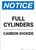 Notice: Full Cylinders Carbon Dioxide - Portrait Wall Sign