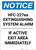 Notice: HFC 227ea Extinguishing System Alarm - Portrait Wall Sign