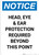 Notice: Head Eye And Ear Protection Required - Portrait Wall Sign
