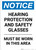 Notice: Hearing Protection Safety Glasses Must Be Worn - Portrait Wall Sign