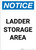 Notice: Ladder Storage Area - Portrait Wall Sign