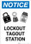 Notice: Lockout Tagout Station with Graphic - Portrait Wall Sign