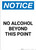 Notice: No Alcohol Beyond This Point - Portrait Wall Sign