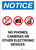 Notice: No Phones, Cameras or Other Electronic Devices - Portrait Wall Sign
