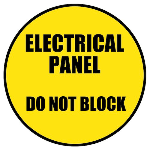 Electrical Panel Industrial Floor Sign Offering Customization at No