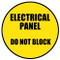 Electrical Panel Do Not Block yellow/black Sign