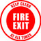 Keep Clear Fire Exit Floor Sign