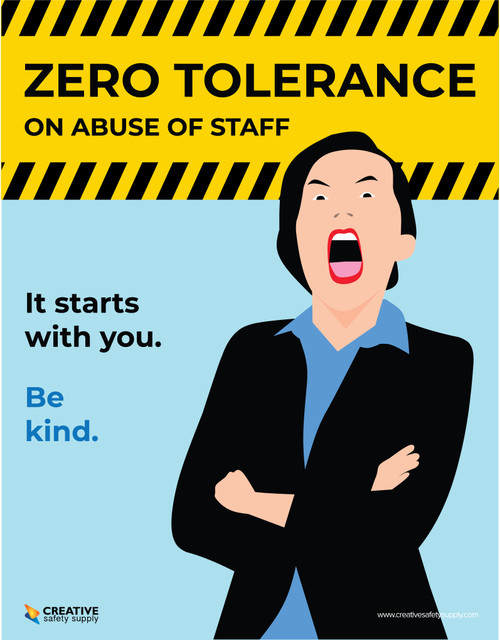 Zero Tolerance On Abuse of Staff Poster