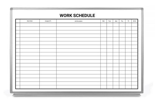 Work Schedule Whiteboard