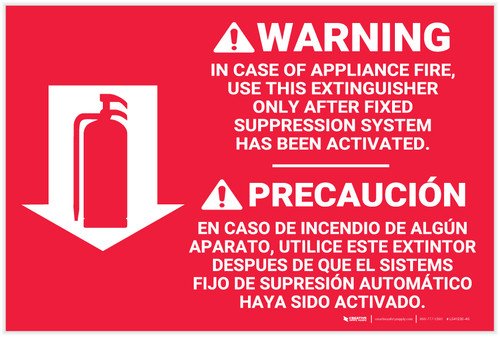 fire extinguisher poster spanish