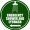 emergency shower and eyewash floor sign