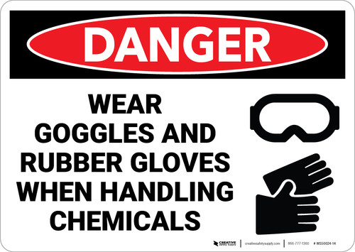 Danger: PPE Wear Protective Clothing When Handling Chemicals