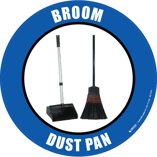 Broom Dust Pan (Real) Floor Sign 5S Today