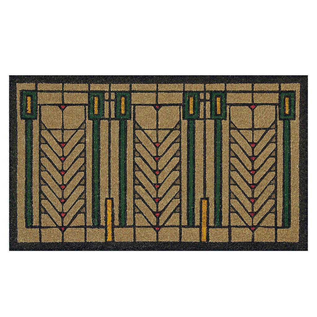 Frank Lloyd Wright Colored Tree of Life Doormat 