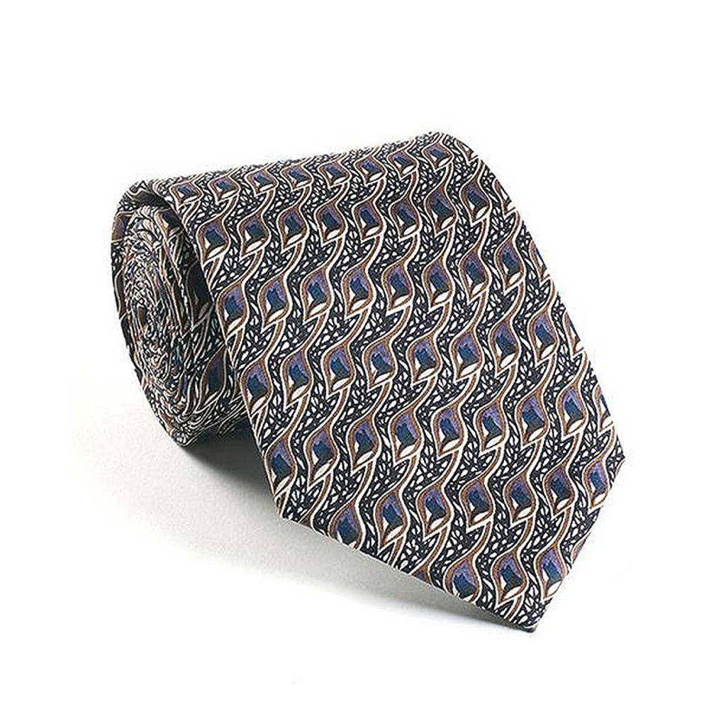 Charles Rennie Mackintosh Peacock Eyes Silk Tie