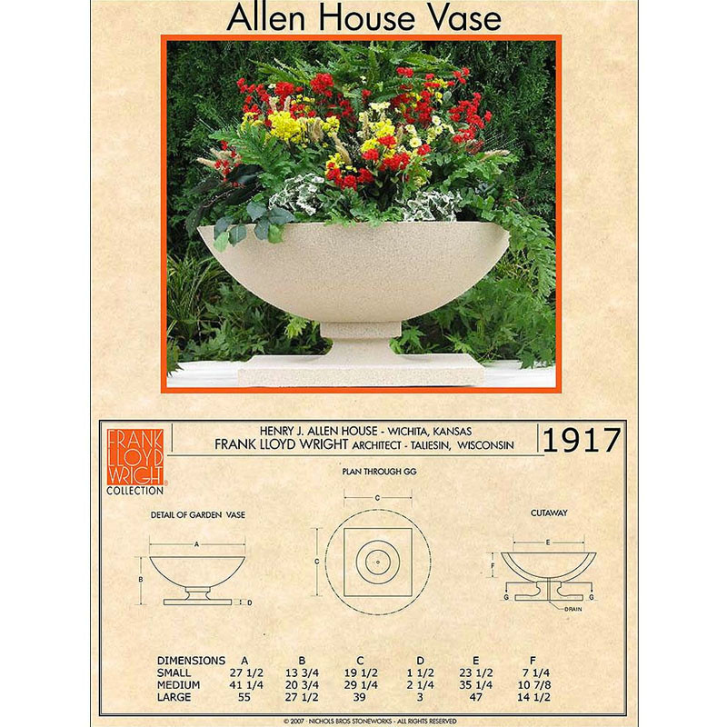 Frank Lloyd Wright Allen House Planter Vase - Thumbnail 3