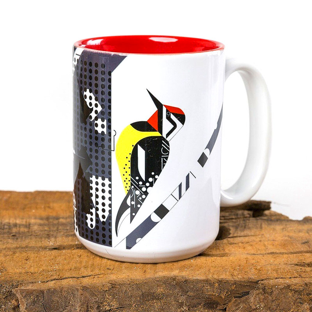 Charley Harper Yellow-Bellied Sapsucker Mug 