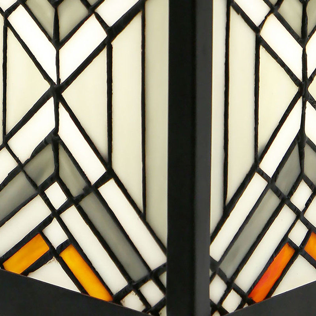 Mission Craftsman Stained Glass Wall Sconce - 96 Detail