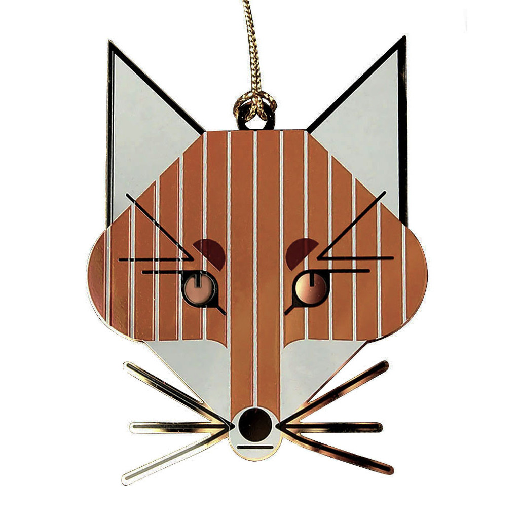 Charley Haper Brass Fox Ornament Adornment