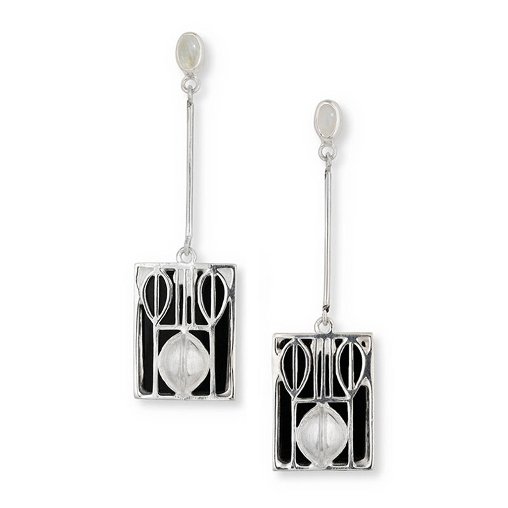 Art & Design Wiener Werkstätte Josef Hoffmann Silver Earrings Main