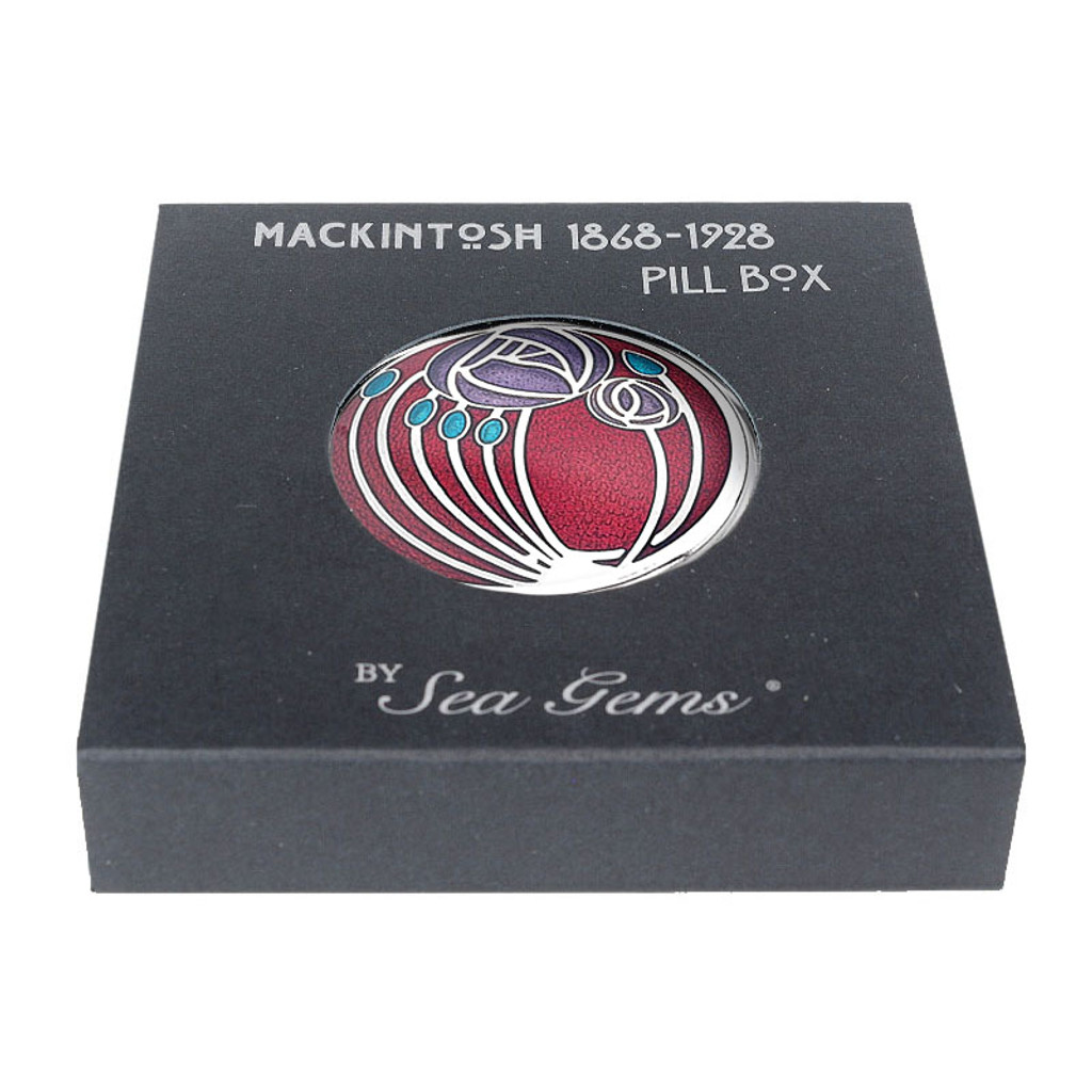 Charles Rennie Mackintosh Rose and Buds Pill Box 
