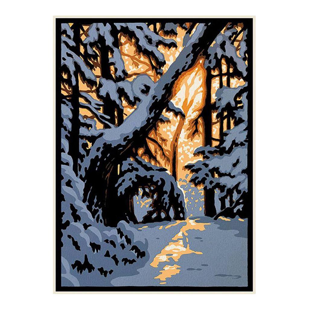 Laura Wilder Winter Woods IV Limited Edition Matted Block Print