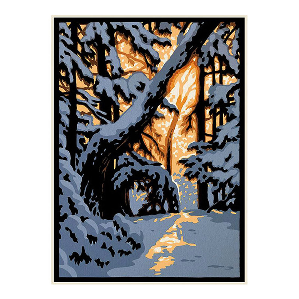 Laura Wilder Winter Woods IV Limited Edition Matted Block Print Only