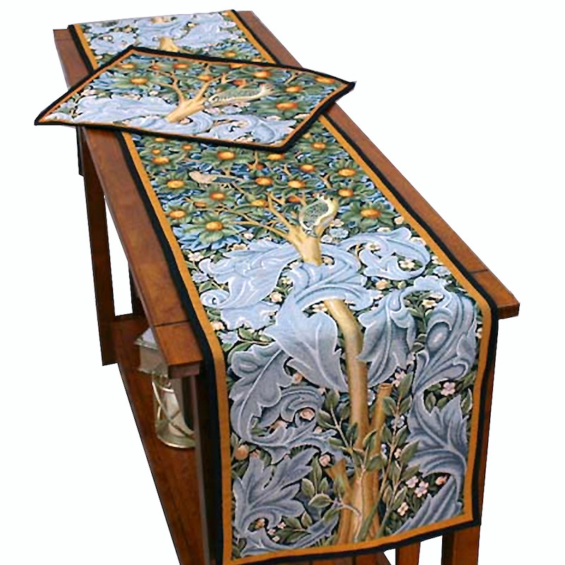 Morris & Co. Woodpecker Tapestry Table Runner - Thumbnail 2