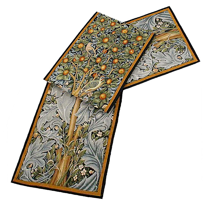 Morris & Co. Woodpecker Tapestry Table Runner
