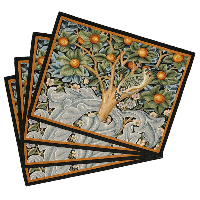 Morris & Co. Woodpecker Tapestry Placemat - Thumbnail 2