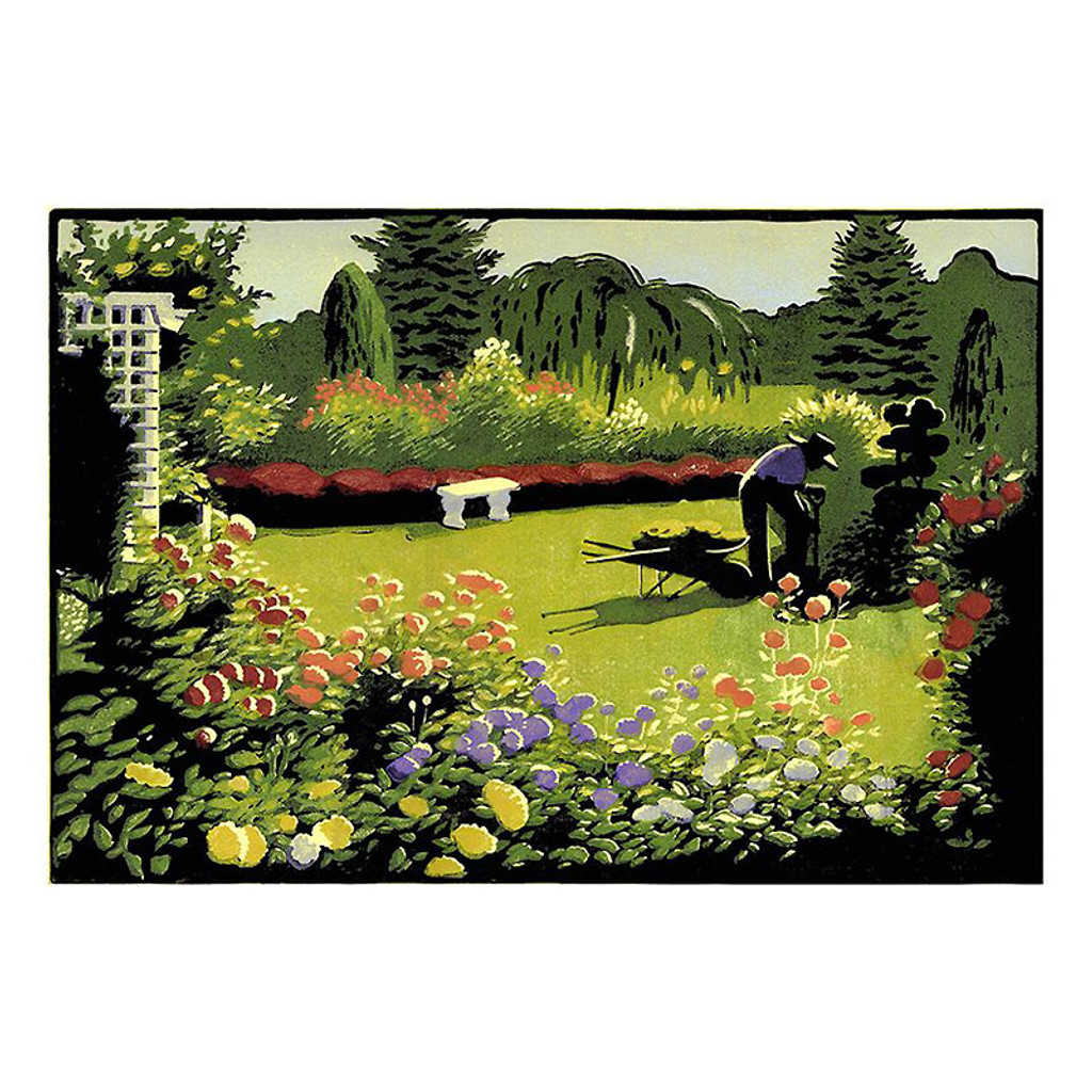 Laura Wilder The Gardener Framed Mini Giclée Print Closeup