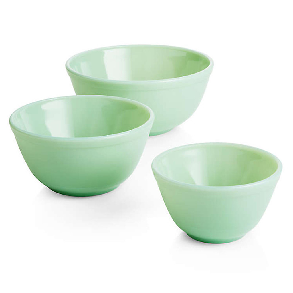 Mosser Glass 3-Piece Mixing Bowl - Jadeite Set