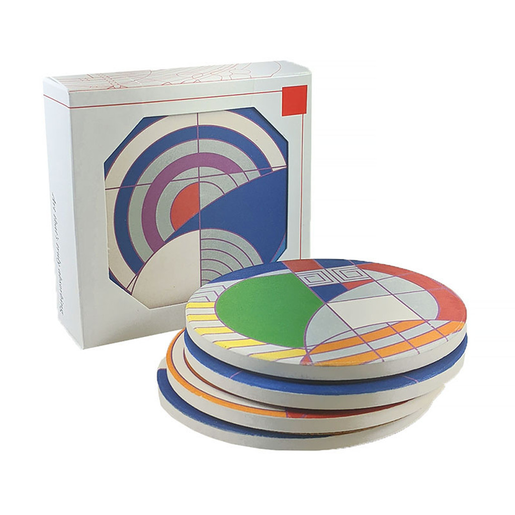 Frank Lloyd Wright Hoffman House Coasters in Gift Box