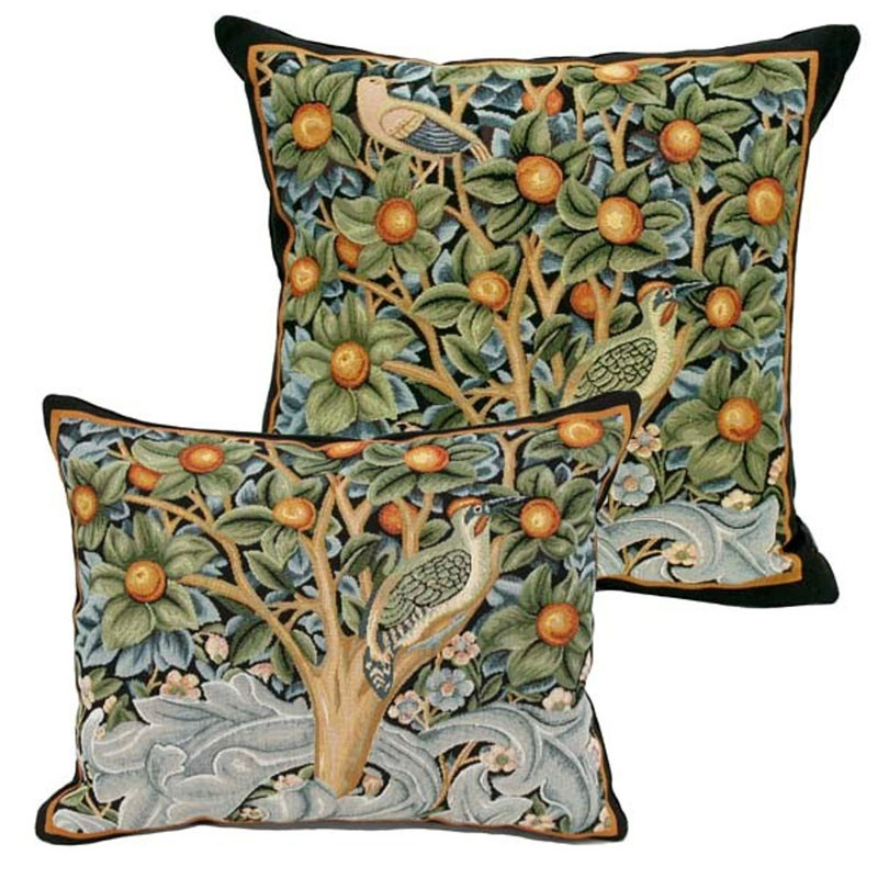 Morris & Co. Orchard Woodpecker Tapestry Pillow - Thumbnail 2