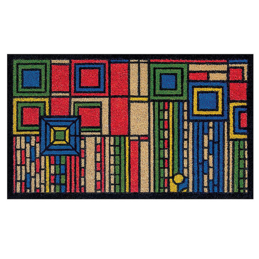 Frank Lloyd Wright Saguaro Forms Design Colored Doormat