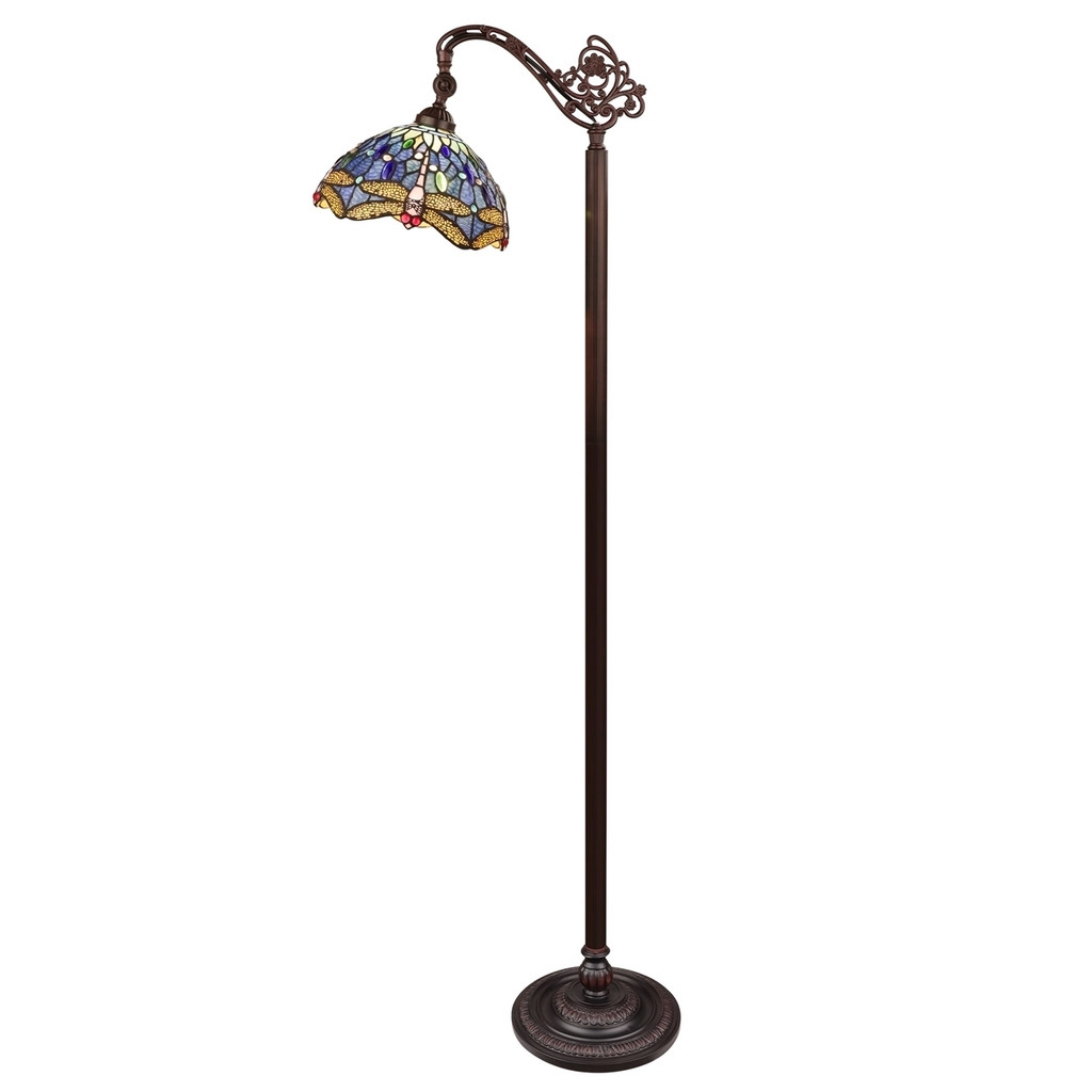 Arts & Crafts Dragonfly Reading Floor Lamp