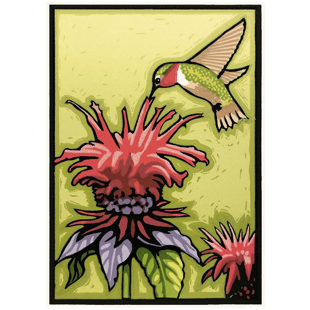 Laura Wilder Pollinator Framed Block Prints Set - Hummingbird