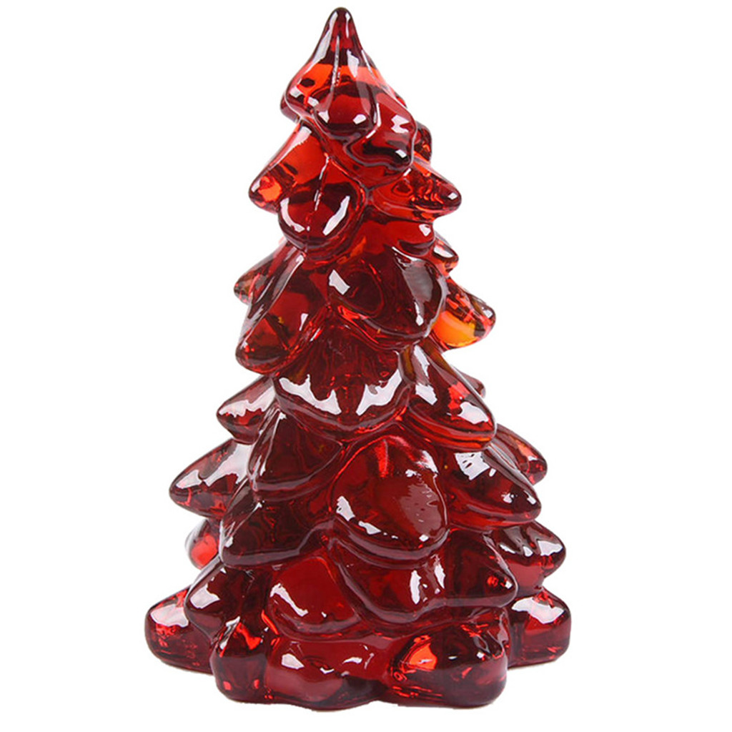 Mosser Glass Christmas Tree - Red 8" 