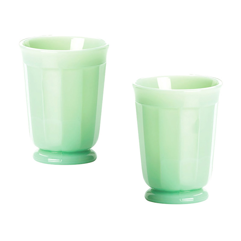 Mosser Glass Set of Two 9oz Panel Tumblers - Jadeite