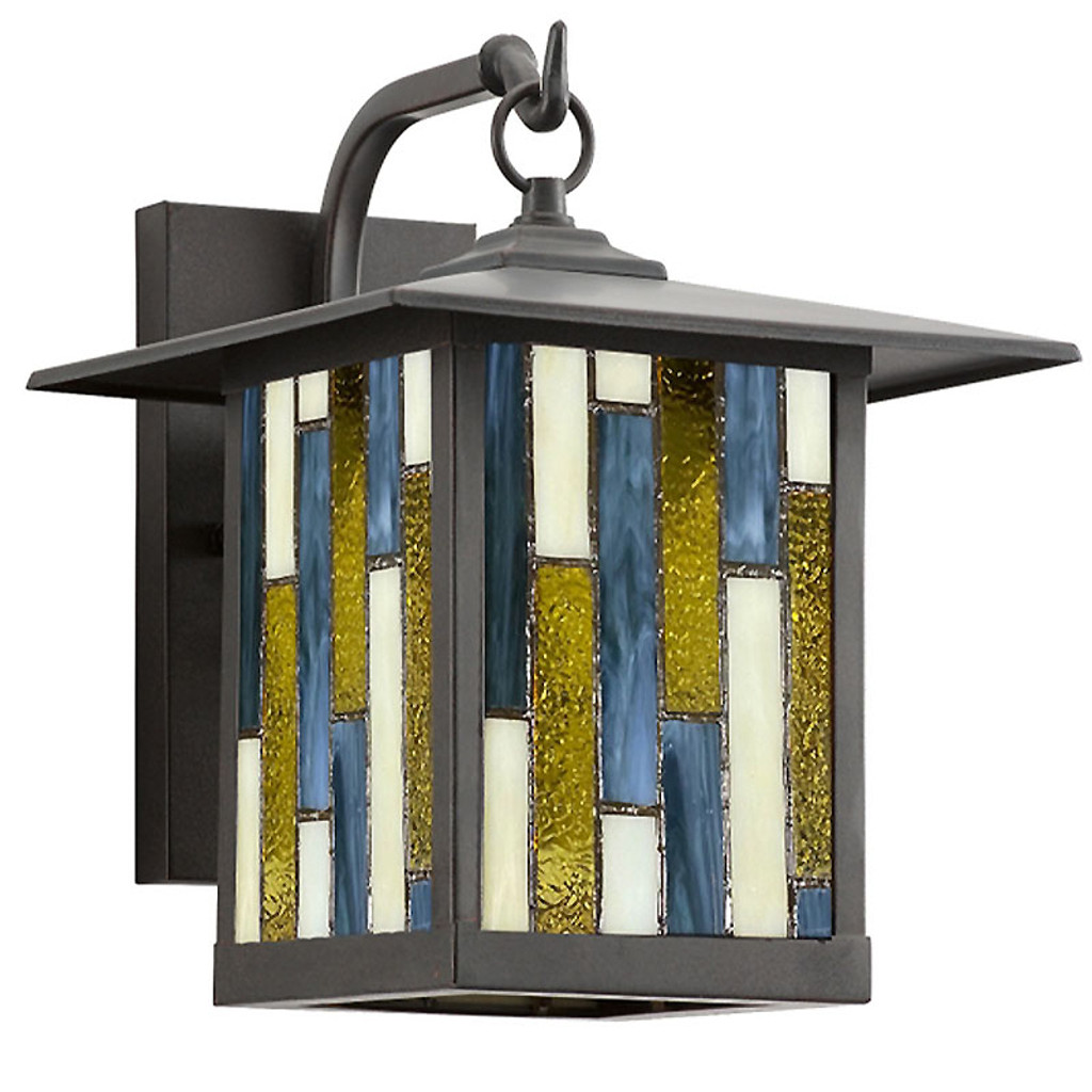 Mission Craftsman Stained Glass Wall Sconce - Bryce