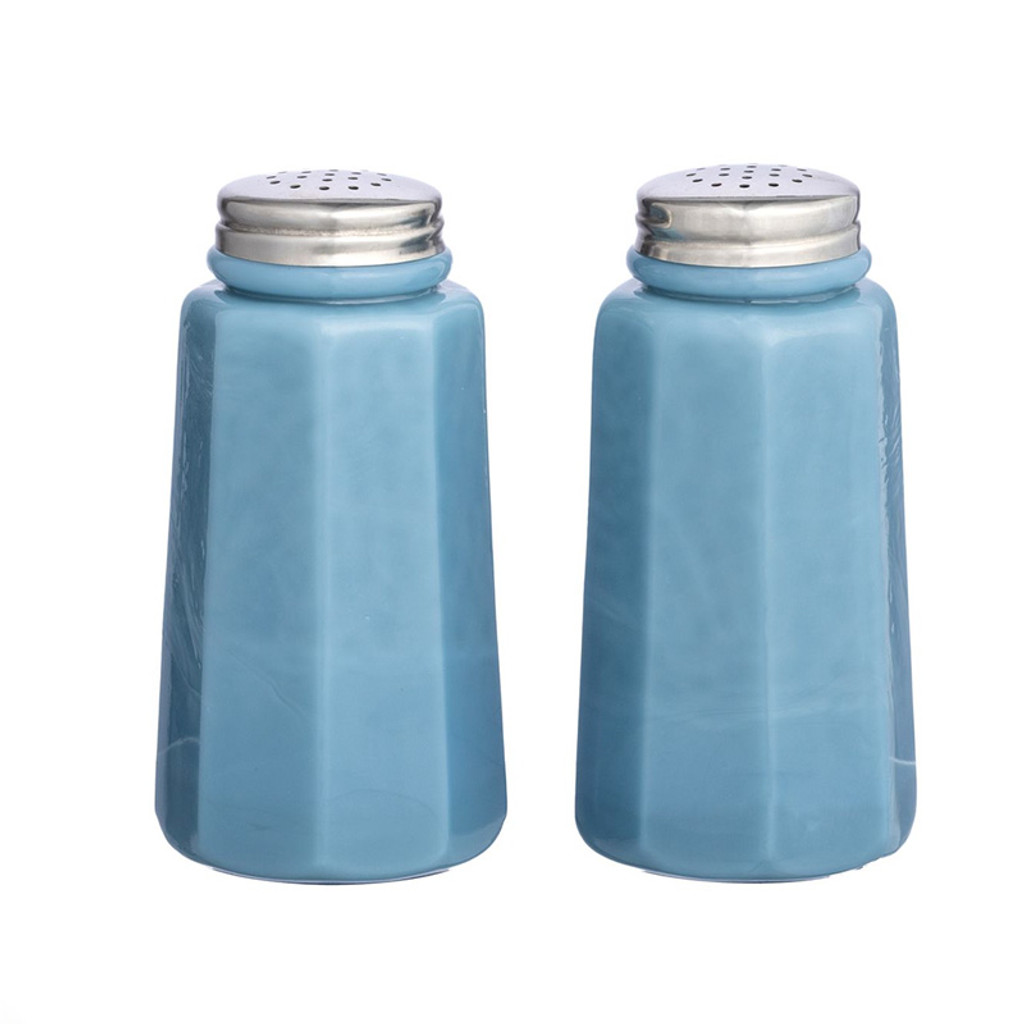 Mosser Glass Panel Salt & Pepper Shakers - Georgia Blue