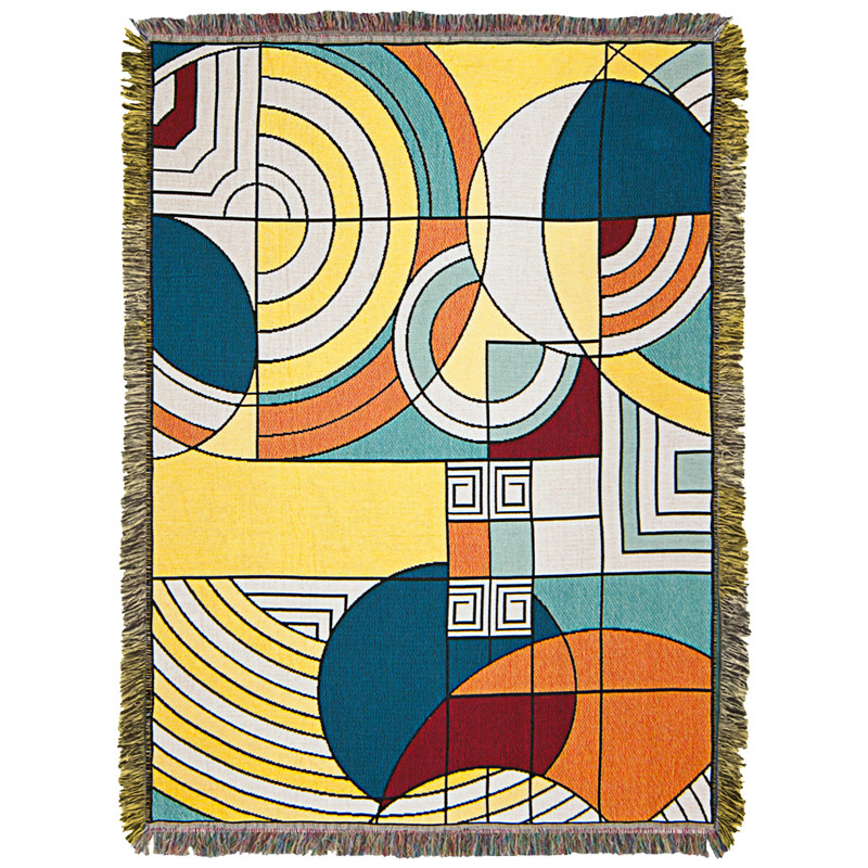 Frank Lloyd Wright Hoffman Carpet Tapestry Throw