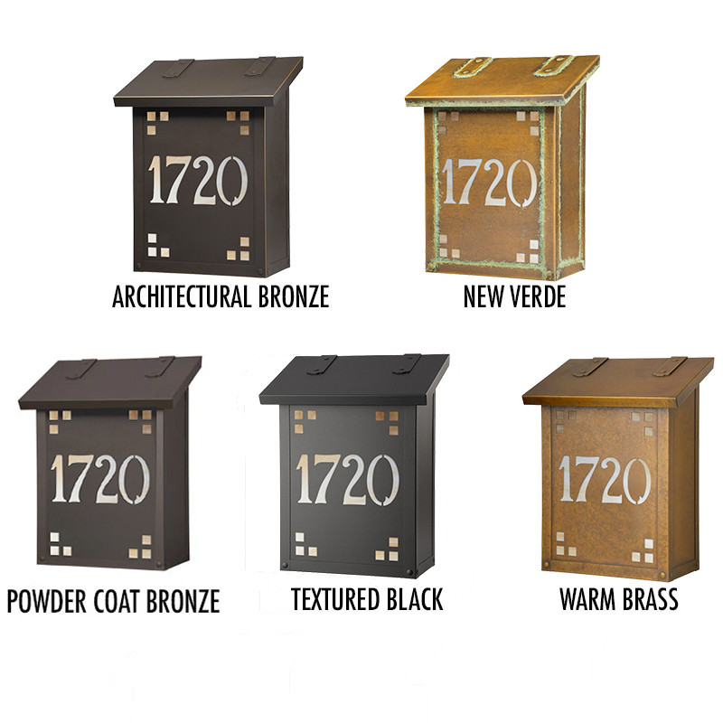 Pasadena Brass Custom Numbered Vertical Mailbox