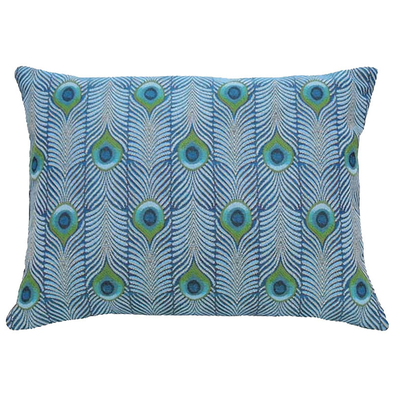 Louis C. Tiffany Peacock Feather Tapestry Pillow