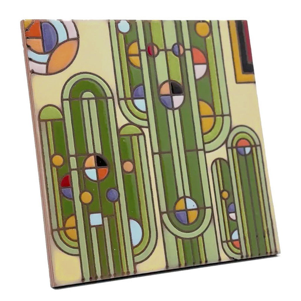 Carly Quinn Frank Lloyd Wright Saguaro Forms Ceramic Art Tile Trivet