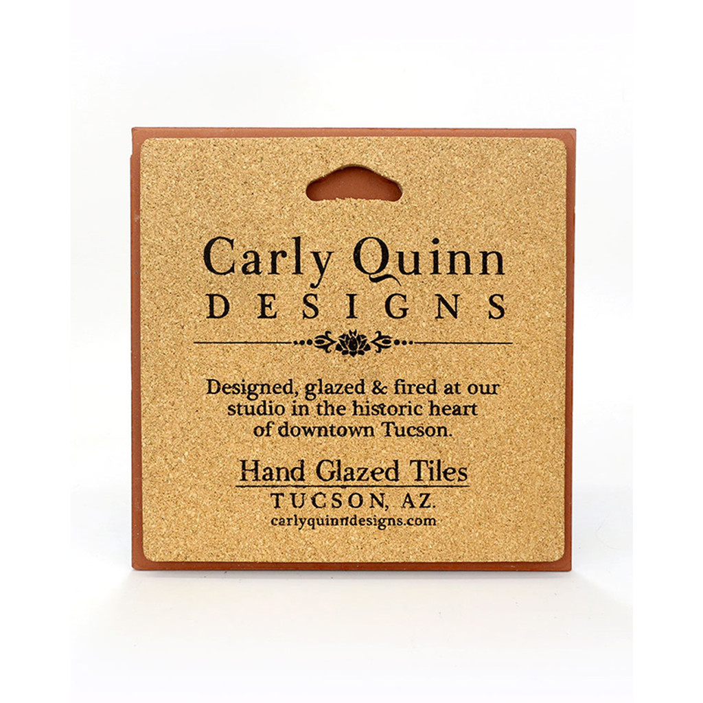 Carly Quinn Frank Lloyd Wright April Showers Ceramic Art Tile Trivet Back